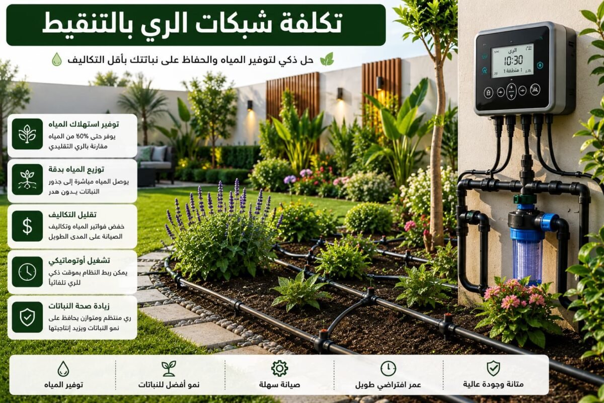 تكلفة شبكات الري بالتنقيط الحديثة