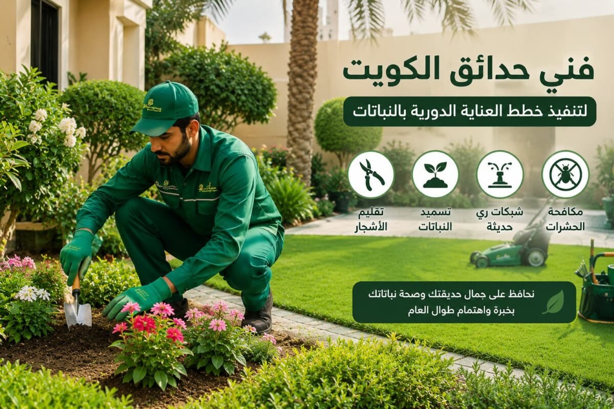 فني حدائق بالكويت للعناية بالنباتات