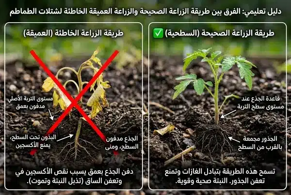 الفرق بين الزراعة الصحيحة والعميقة